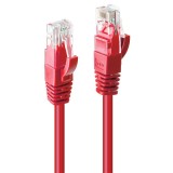 Cablu de retea Lindy 2m Cat.6 U UTP, conector A: RJ45 Male conector B: RJ45 Male, latime de banda suportata 250MHz, rosu