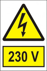 Indicator 230 V - Semn Protectia Muncii foto