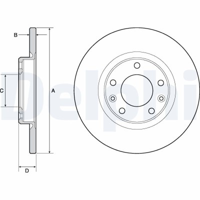 DELPHI BG4661C Disc frana foto