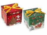 Set 2 cutii pentru cadouri Craciun carton multicolor cm 15 x 15 x 15 H