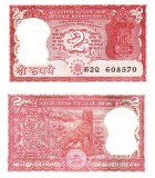 India 2 Rupii 1985-90 P-53Ac2 UNC
