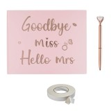 Set Guestbook Bride to Be, pentru petrecere Bachelorette party, pix si dubluadeziv incluse, accesoriu nunta
