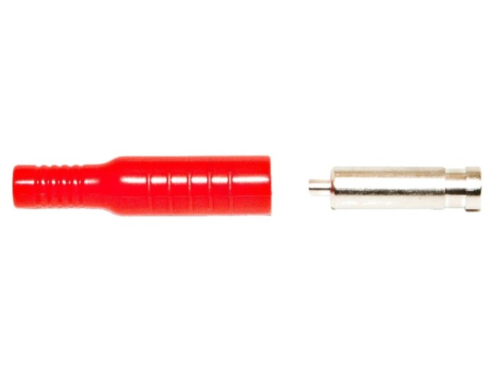 Conector soclu banană 4mm roșu 15A