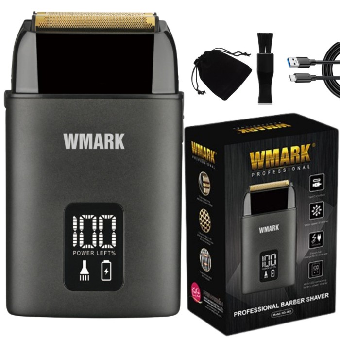 Aparat de Ras Electric Profesional BIRAI SmoothX, Shaver 8100 RPM, Fara Fir, Acumulator Reincarcabil, Rezistent la Apa, Display LCD, Afisaj LED, Stati