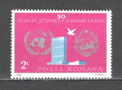 Romania.1985 30 ani aderarea la ONU ZR.770 foto