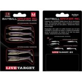 Rezerva Spinnerbait Live Target Baitball Spinner Rig, Small, Purple Pearl / Silver, 5buc/pac