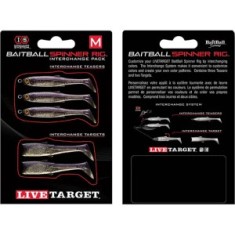 Rezerva Spinnerbait Live Target Baitball Spinner Rig, Small, Purple Pearl / Silver, 5buc/pac
