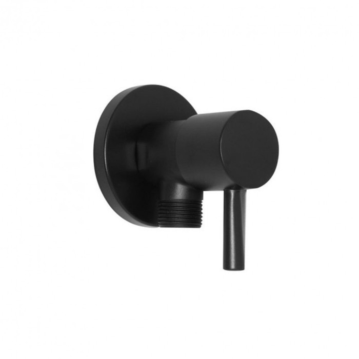 ZOCZ Robinet unghiular rotund 1/2x1/2 negru