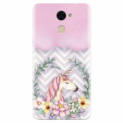 Husa silicon pentru Huawei Y7 Prime 2017, Aesthetic Unicorn foto