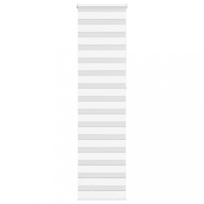 Jaluzea tip zebra alb lățime țesătură 60,9 cm poliester foto