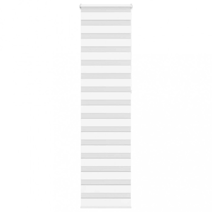 Jaluzea tip zebra alb lățime țesătură 60,9 cm poliester