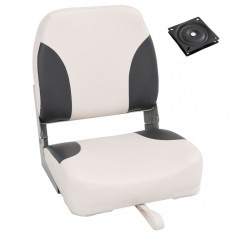 vidaXL Set scaun pliabil de barcă, 2 piese, spătar mic/centură fixare