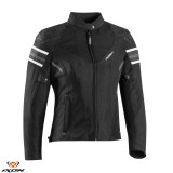 Cumpara ieftin Geaca (jacheta) femei pentru scuter - motocicleta Racing/Roadster Ixon All season model Ilana LS culoare: negru/alb Negru/alb XS