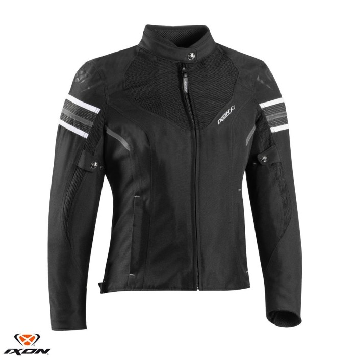 Geaca (jacheta) femei pentru scuter - motocicleta Racing/Roadster Ixon All season model Ilana LS culoare: negru/alb Negru/alb XS