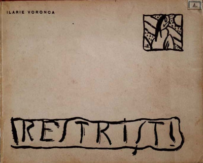 Avangarda: Ilarie Voronca, RESTRISTI, desene de Victor Brauner, Bucuresti,,1923 foto