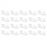 Set 20 buc clips cabluri Alb, MK5535, Oem