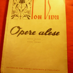 Ion Vidu - Opere Alese -1957 -Ed.critica de V.Cosma - Partituri -142 pag Ed.Stat