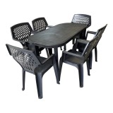 Set Grădină 6 Persoane Clio &ndash; Antracit
