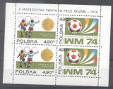 Poland 1974 Football, Soccer, sheetlet, MNH AL.081, Nestampilat