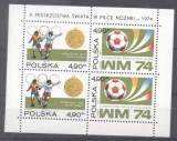 Poland 1974 Football, Soccer, sheetlet, MNH AL.081, Nestampilat