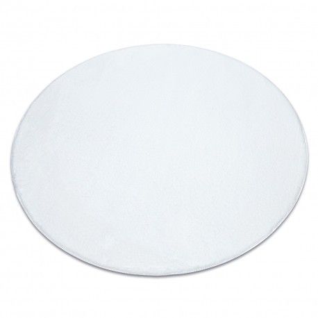 Covor modern de spălat POSH cerc shaggy fildeş, antiderapant, gros, cerc 100 cm