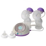 Pompa San Electrica Dubla KidsCare KC106, 15 Nivele, Afisaj LCD, Silentioasa, Biberon Inclus, Autonomie 7h, Fara BPA