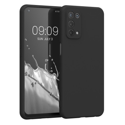 Husa Kwmobile pentru OPPO A74 5G/A54 5G, Silicon, Negru, 57256.47 foto