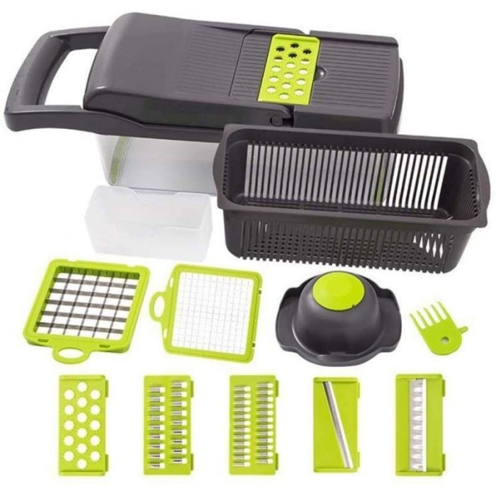 Razatoare multifunctionala 16 in 1 pentru legume, fructe si branzeturi