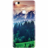 Husa silicon pentru Huawei P10 Lite, Forest Hills Snowy Mountains And Sunset Clouds