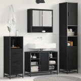 Cumpara ieftin Set de mobilier pentru baie 3 buc. Stejar Negru