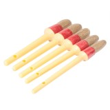 Set 5 pensule detailing auto din par natural