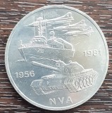 (M222) MONEDA GERMANIA DEMOCRATA (RDG, DDR)-10 MARK 1981,25 ANI ARMATA NATIONALA, Europa