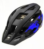 Casca biciclisti AVO-24, marime L (58-61 cm), culoare negru/albastru Cod:U00442