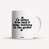 Cana alba personalizata I&#039;d rather be back home working in the garden, INOVATIX&reg;. 330ml, Oem
