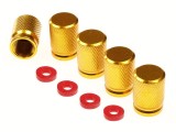 Cumpara ieftin Capace de supapa rotunde din aluminiu, set 5 bucati, aurii