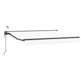 vidaXL Cort electric retractabil Alb 3,5 x 2,5 m 3421574