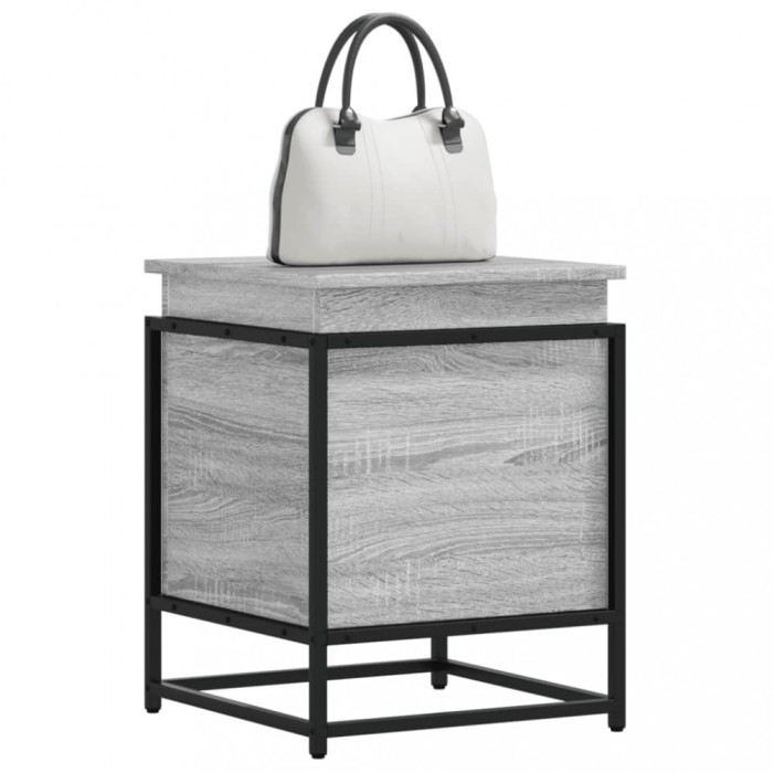 Gossi cutie depozitare gri sonoma 40x40x51,5 cm lemn prelucrat