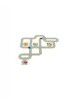 Circuit de podea cu 2 masinute Die Cast incluse, Goki