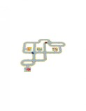 Circuit de podea cu 2 masinute Die Cast incluse
