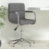 VidaXL Scaun de birou pivotant, gri &icirc;nchis, material textil