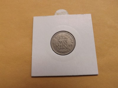 Marea Britanie / Anglia 6 ( Six ) Pence 1948 - George VI foto