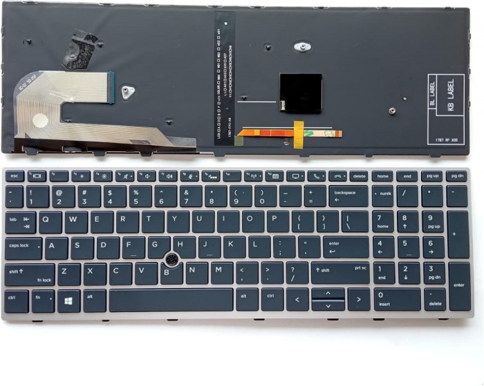 Tastatura Laptop, HP, EliteBook 750 G5, 755 G5, iluminata, layout US