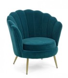 Cumpara ieftin Fotoliu velur albastru Giliola 80x76x84 cm