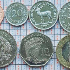 01B44 Mauritius set 7 monede 5, 20, 50 Cents 1, 5, 10, 20 Rupee 2000 - 2010 UNC