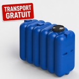 Cumpara ieftin Rezervor apa rectangular 1000L Valrom, polietilena, albastru, cu capac, pentru stocare apa