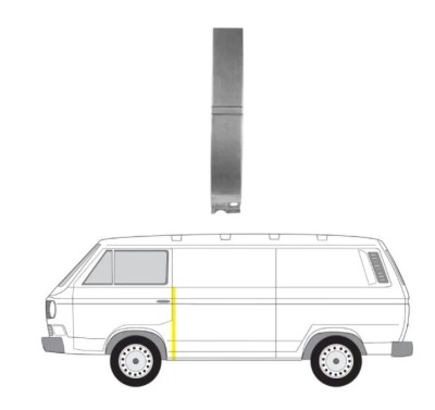 Stap mijloc, stalp B Volkswagen Transporter (T3), 07.1979-1992, montare stanga, perete lateral; inaltime 51 cm, latime 8 cm, KLOKKERHOLM foto