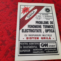 PROBLEME DE FENOMENE TERMICE,ELECTRICITATE,OPTICA CU RASPUNSURI MULTIPLE O RUSU