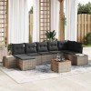 VidaXL Set de canapea de grădină 8 pcs Gri Rattan poli