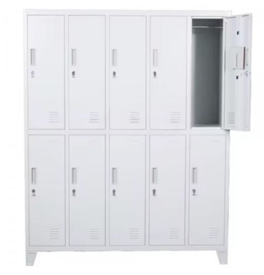 Vestiar metalic Premium cu picioare 10 usi (5x2) 1500x500x1920 mm (LxlxH), Asamblat, PLUS foto