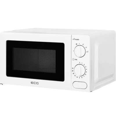 Cuptor cu microunde ECG, 700 W, 17 L, 6 nivele putere, interior email, iluminare interioara, functie timer, Alb foto